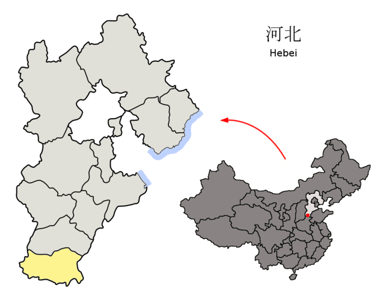 File:Location of Handan Prefecture within Hebei China29.png