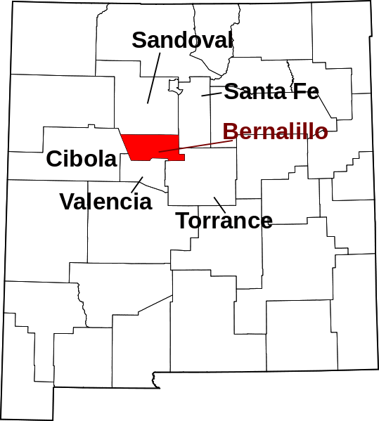 File:Map of New Mexico highlighting Bernalillo County svg.png