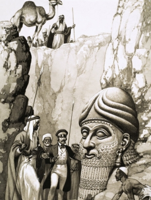 File:Pat-nicolle-austen-layard-and-the-statue-of-nimrod i-G-29-2936-U4ZRD00Z.jpg