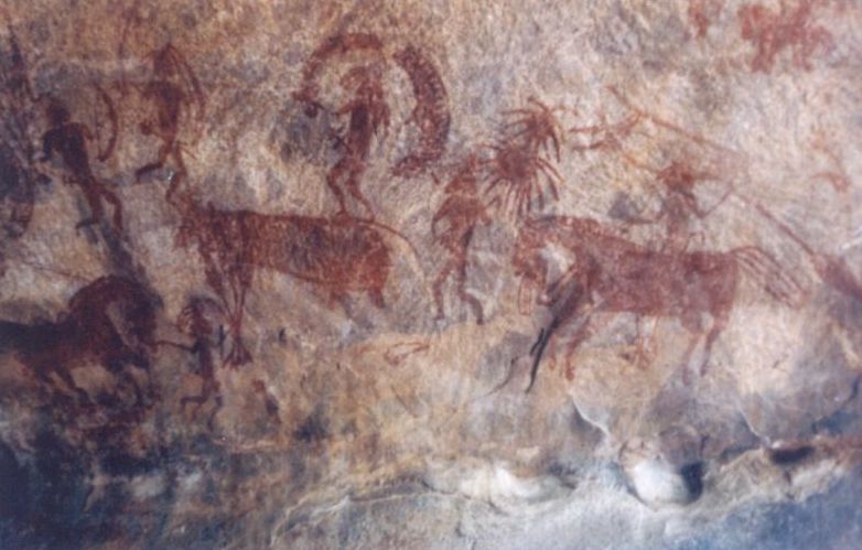 File:800px-Bhimbetka rock paintng1.jpg