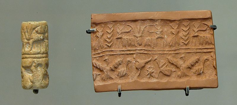 File:800px-Cylinder seal banquet Louvre AO18368.jpg