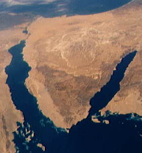 File:Sinai Peninsula from Southeastern Mediterranean panorama STS040-152-180.jpg