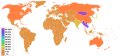 Buddhism percentage by country.png