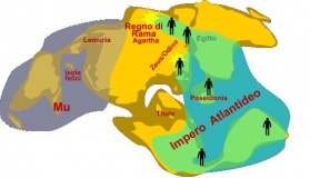 Mappa di Atlantide ricostruita sulla base dei misteri eleusini