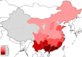 Chinese ancestor-gods belief by province of China (Chinese Spiritual Life Survey 2010).png