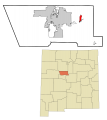Bernalillo County New Mexico Incorporated and Unincorporated areas Cedar Crest Highlighted svg.png